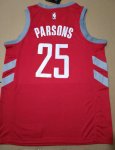 NBA 25 Parsons Rockets Maillot Rouge personnalisé imprimé